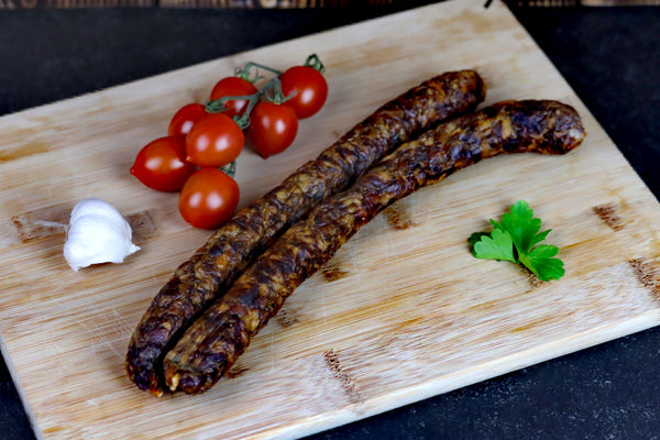 Cârnați de porc bio afumați