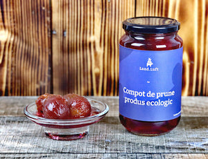 Compot de prune bio – 590g – Certificat Ecologic – Land.Luft