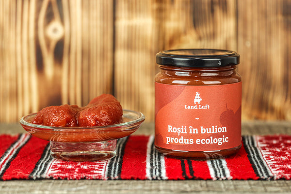 Roșii în Bulion – Produs Ecologic din Roșii 100% Naturale
