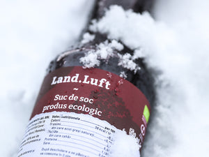Suc de soc bio Land.Luft, o băutură răcoritoare și naturală pregătită după rețete tradiționale
