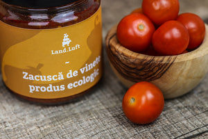 Zacuscă de vinete bio – 280g – Certificată Ecologic – Land.Luft