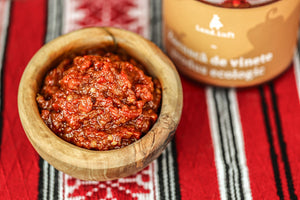 Zacuscă de vinete bio – 280g – Certificată Ecologic – Land.Luft